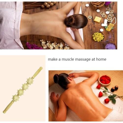 44cm Wooden Home Spa Muscle Roller Stick Cellulite Blaster Deep Tissue Fascia Trigger Point Release Self Massage Tool Product