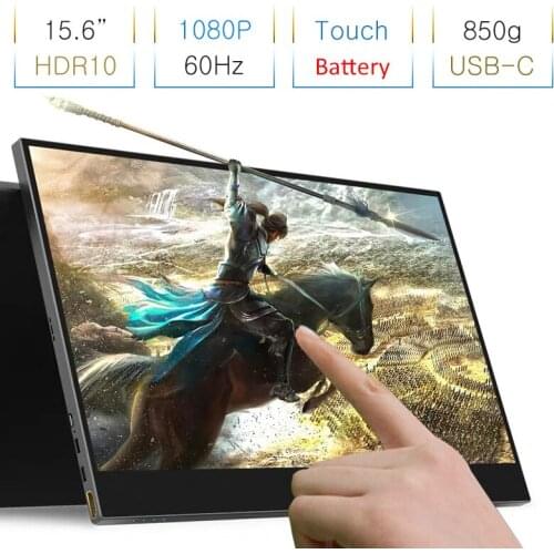 8000mAh Battery Built-in 15.6" 1080P HDR10 Touch Monitor For PS4 Switch XBOX NS Portable Laptop Computer Monitor PC