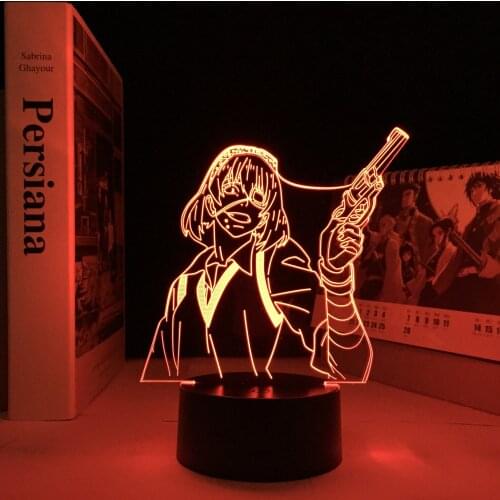 Anime Kakegurui Midari Ikishima Led Night Light for Child Bedroom Decor Colorful Nightlight Anime Gift 3d Lamp