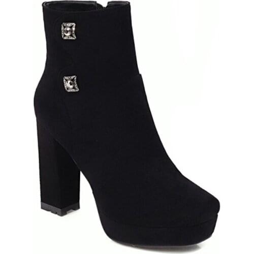 Big Size Simple Suede Boots boots women shoes ankle boots for women ladies boots shoes woman winter