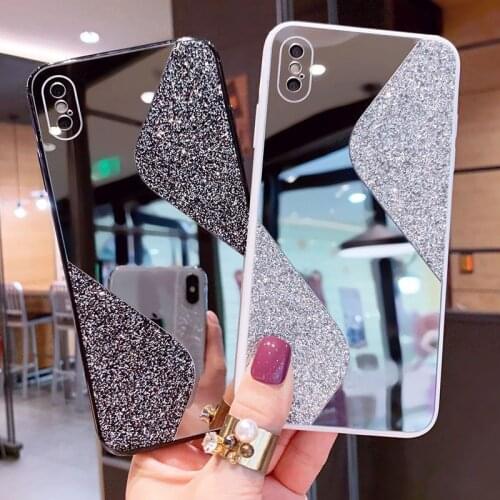 Case for Samsung Galaxy A10S A20S A01 A81 A91 M60S M80S M30S NOTE 8 9 Case Glitter Color Mirror Cover A7 2018 J2 J7 PRIME
