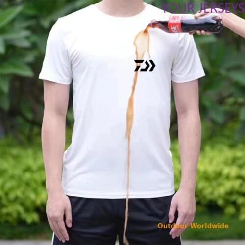 Breathable Anti-Dirty DAWA Men Fishing T Shirts Creative Hydrophobic Waterproof Anti-pollution Quick Dry Daiwa Vest 5XL