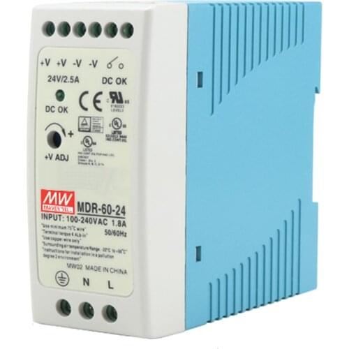 MDR-60 12V 5V 15V 24V 36V 48V 60W Din Rail power supply ac-dc driver voltage regulator power suply 110V 220V