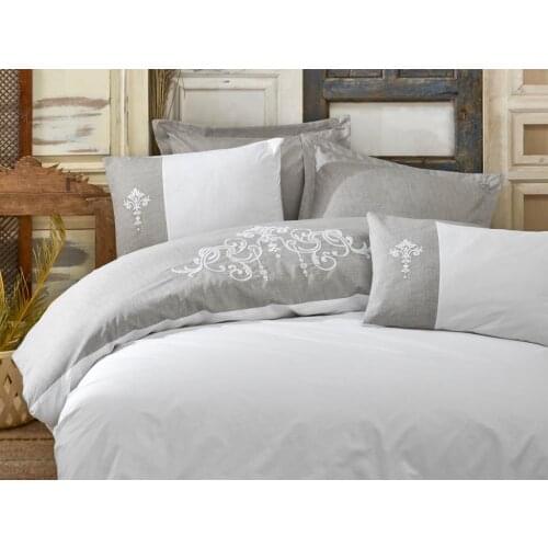 Cottonbox Embroideries Double Personality Duvet cover set Adel Gray