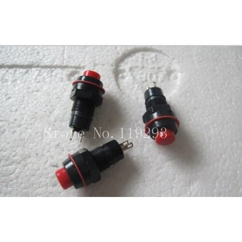 [SA]Round self-reset button switch DS-213 single- button switch control switch openings 10MM stock sale--200pcs/lot