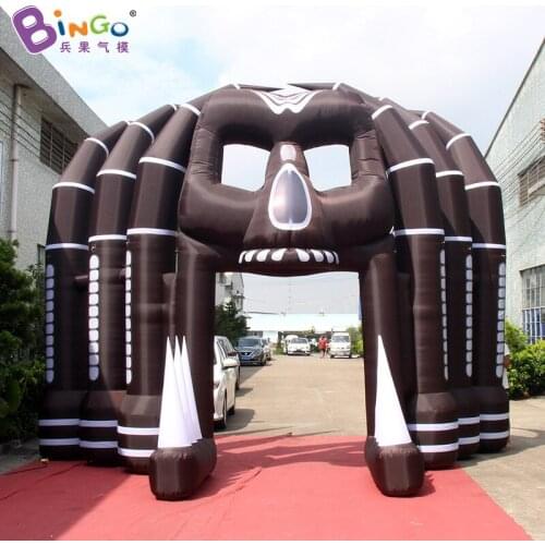 Free Shipping 4.8x4.5x4 Meters Inflatable Halloween Entrance Arch For Decoration / Inflated Skull Archway Gate Toys - BG-F0006