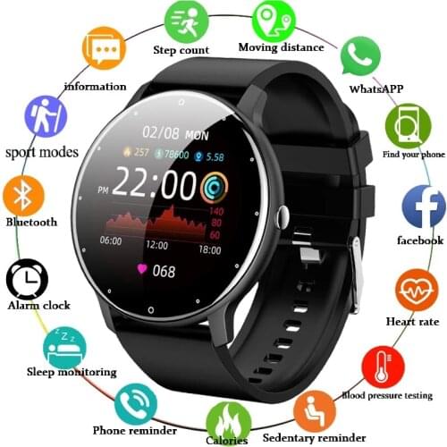 2021 New Smart Watch Men 2.5D Full Touch Smartwatch Women Bluetooth 5.0 Music Control Sport Fashion Clock For Android IOS