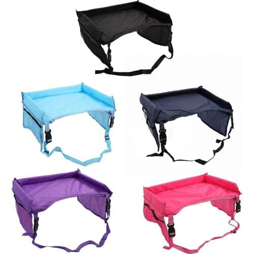 Kids Car Seat Travel Tray Children Play Snack Draw Seat Organizer Portable Waterproof Baby Car Seat Organizer Tray Table Storage
