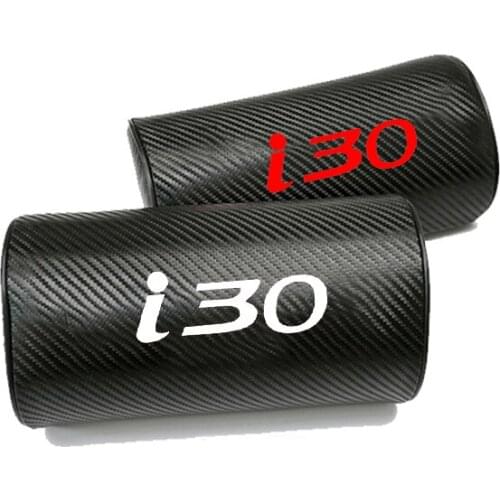 Carbon Fiber Texture PU leather Car Neck Pillow For Hyundai I30