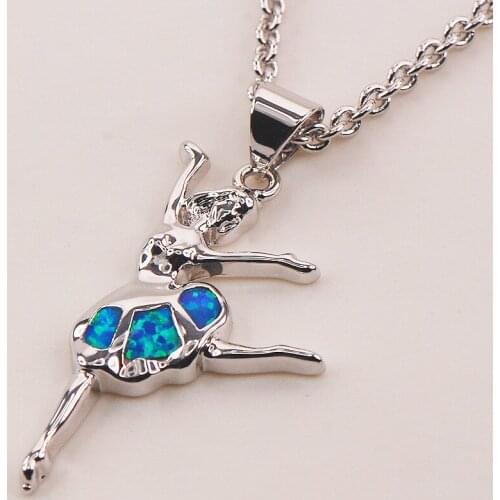 Blue Fire Opal 925 Sterling Silver Fashion Jewelry Pendant P155