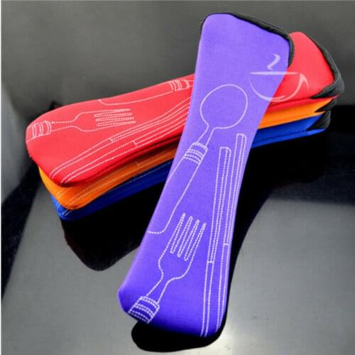 Portable Reusable Spoon Fork Travel Chopsticks Wheat Straw Tableware Cutlery Set