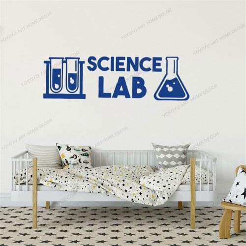 Chemical Experiment Pattern Carved Wall Stickers Stickers for Vinyl Decal Atom Electron School Classroom Science Student CX726