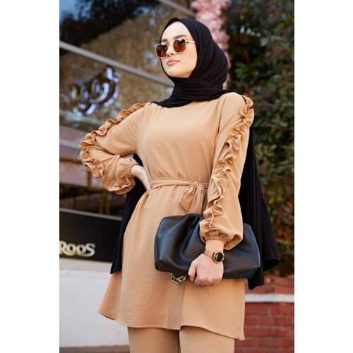 Richkeda Store New 2021 Triple Muslim Women Sets Caftan Muslim Team