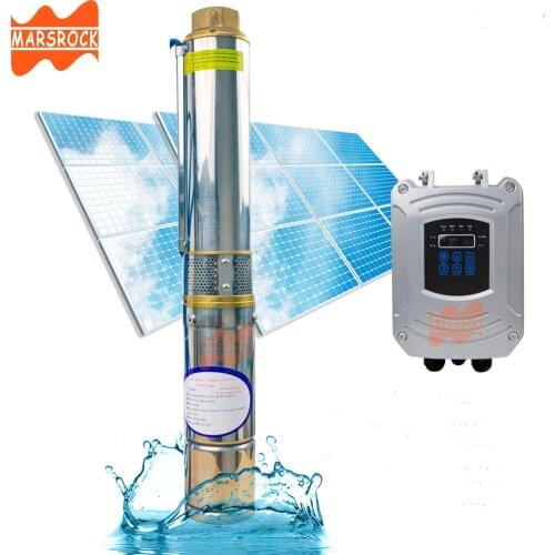 Mars Rock 400W 48V Solar Water Pump Booster 3 inch Pond Deep Well DC Controller Panel Price Mini Borehole Submersible System