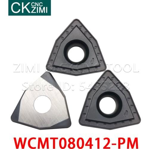 WCMT080412-PM Cutter tungsten carbide Turning CNC tool U drill carbide insert WCMT 080412 PM for steel stainless steel cast iron