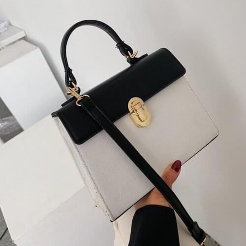 High quality PU ladies handbag 2019 new fashion lock buckle shoulder bag large capacity shopping discount Messenger bag for girl