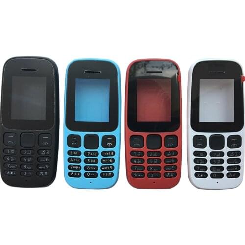 ZUGZUC New Plastic Full Housing For Nokia 105 2017 Full Complete Mobile Phone Housing Cover Case+ Keypad+Logo