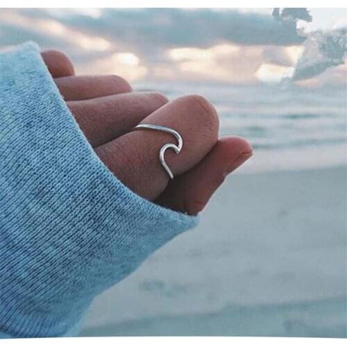 2018 jingyang New simple cross-border slender shape tail ring for women jewelry vintage bijoux femme