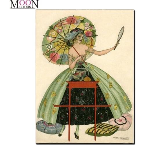 Diy Diamond Painting Beauty Dancing Girl Embroidery Cross Stitch Mosaic Full Square Round Drill Rhinestone Home Decor Needlework