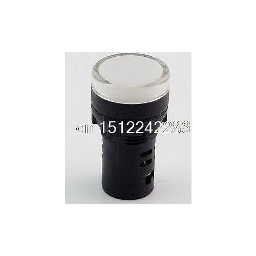 White LED Power Indicator Signal Light 12VDC 20mm Diameter 50mm Height