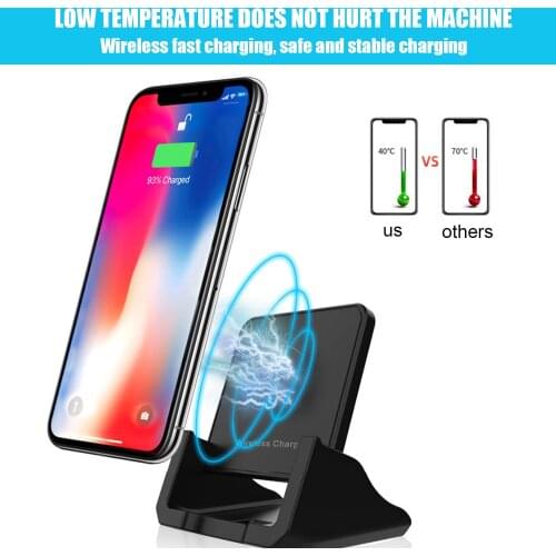 Besegad 10W Fast Wireless Charger Charging Stand Dock Station for Huawei Mate 30 P30 Pro Xiaomi Samsung OPPO HTC Smartphones
