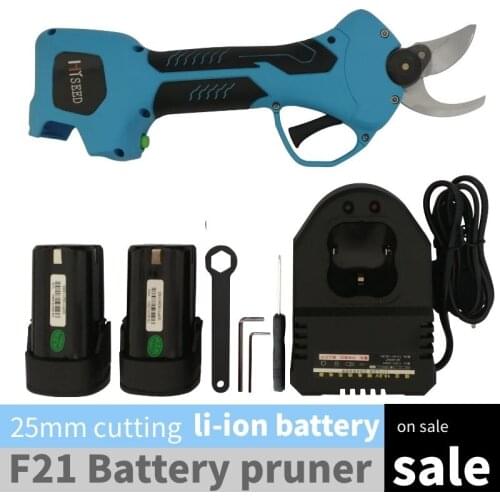 HISEED 16.8V Cordless Pruner Lithium-ion Pruning Shear Efficient Fruit Tree Bonsai Pruning Electric Tree Branches Cutter