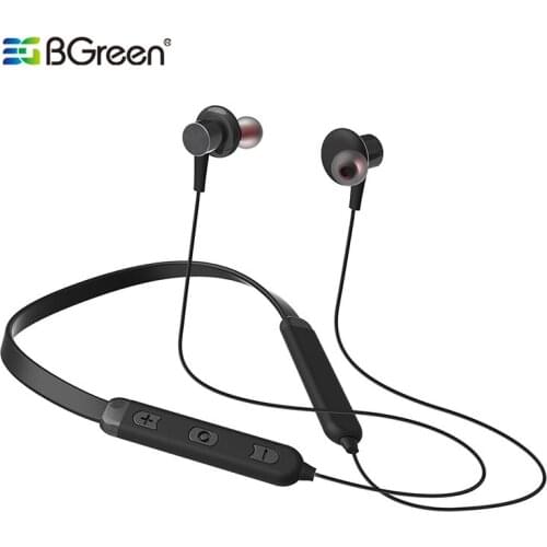 BGreen Bluetooth Sports Earphone Wireless Stereo Headset Support Active Noise Cancelling Multi Connection With Microphone