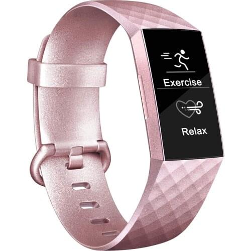 Bracelet Wrist Strap for Fitbit Charge 3 Rose Gold Band Replacement Watch Bracelet for Fitbit Charge 3 Accessories