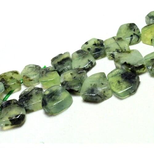 Wholesale 18-20 mm Green Prehnites Natural Stone Beads For Jewelry Making Irregular Pentago DIY Bracelet Necklace Strand 15