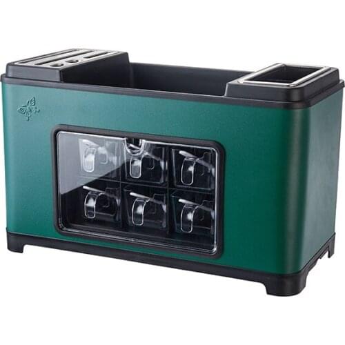 Household kitchen supplies storage box seasoning can seasoning table seasoning bottle knife rest shelf corner seasoning box