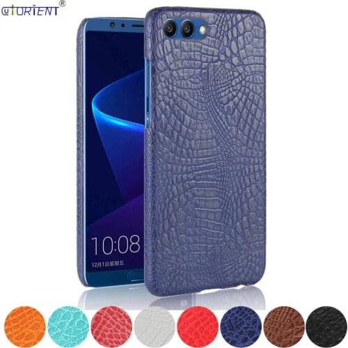 For Huawei Honor View 10 V10 Crocodile Skin Bumper Case BKL-L09 BKL-L01 Hard PC Frame Cover V 10 View10 BKL L09 L01 Phone Funda