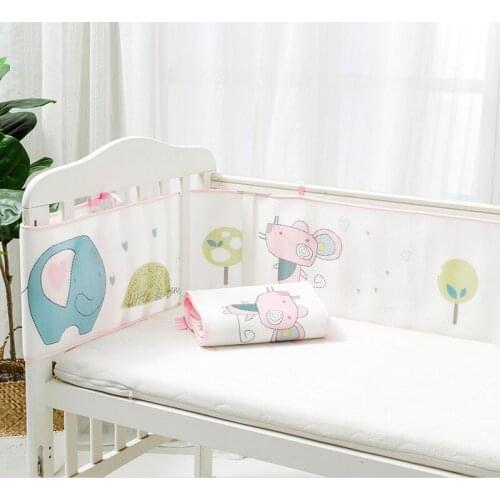 2pcs/set Baby Breathable Mesh Crib Liner Infant Cot Bumper Children Bumper Crib Liner Baby Cot Sets Bed Around Protector