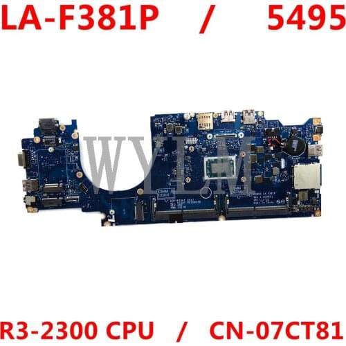 For Dell Latitude 5495 Laptop Motherboard DDM90 LA-F381P R3-2300 CPU CN-07CT81 07CT81 Mainboard 100% fully tested