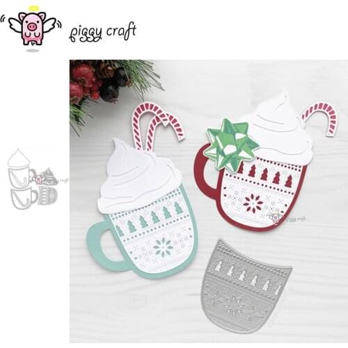 Piggy Craft metal cutting dies cut die mold Christmas ice cream cup Scrapbook paper craft knife mould blade punch stencils dies