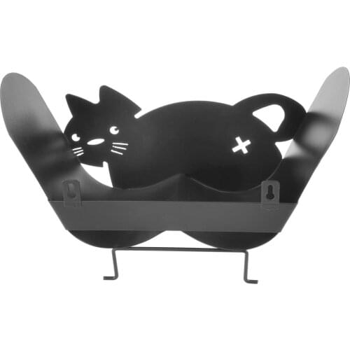 Metal Cat Tissue Storage Organizer Freestanding Kitchen Decor Accessories