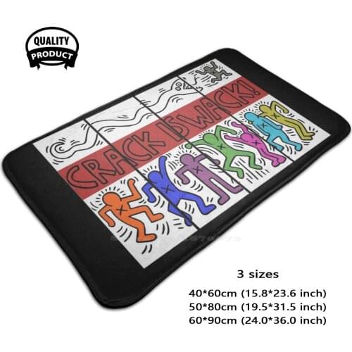 Soft Foot Pad Room Goods Rug Carpet Pop Art Vintage 80S Cool Haring Cute Funny Cartoon Psychedelic Retro Aring 80S Fashion Wyld