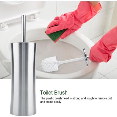 Toilet Brush Holder Set Stainless Steel Household Toilet Cleaning Brush Home Hotel WC Cleaning Tool Set Bathroom Accessories