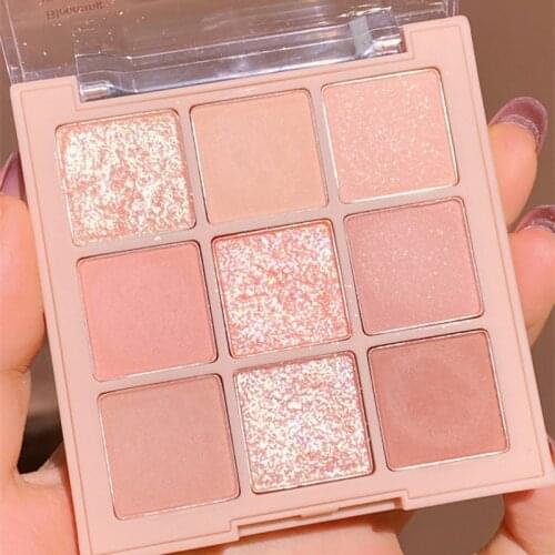 9 Colors All Matte Eyeshadow Palette Eyeshadow Primer Waterproof Glitter Nude Eye Pigment Matte Shimmer Shine Eye Shadow Powder