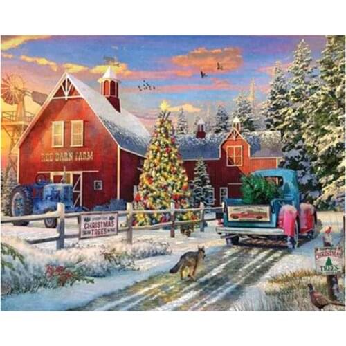 DIY Diamond Art Painting House Building Scenic Full Resin Drill Mosaic Rhinestone Embroidery Paintings Pattern Cross Stitch Kits