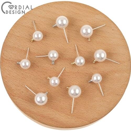 Cordial Design Earrings Stud/Jewelry Findings & Components/Earring Settings/Hand Made/Imitation Pearl/DIY Jewelry Accessories