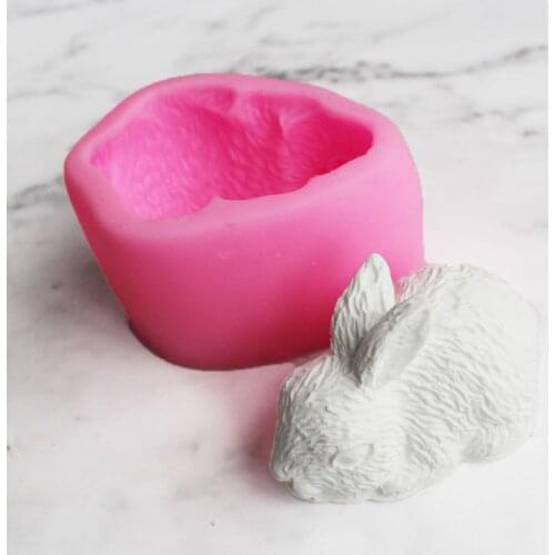 3D Easter Bunny Animal Soap Silicone Mold Chocolate Fondant Rabbit Cake Decorate