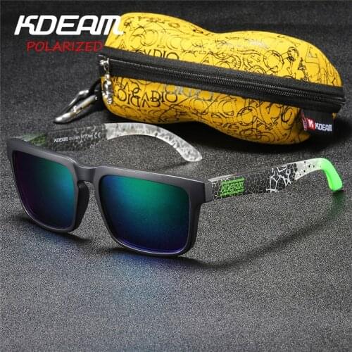 Brand Ken Block Flynn Polarized Sunglasses Men Women Square Sport Sun Glasses Reflective UV Mirror Lens Spy+ With Case Touring