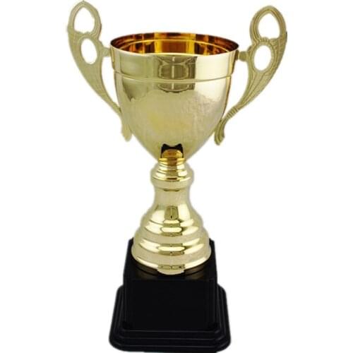 Spot gold sports Trophy chepa big game Trophy low price in stock metal Trophy High quality plating gold trophy