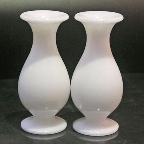 Natural Afghanistan White Jade Vase Decoration Home Decoration Living Room Wine Cabinet Office Crafts Gifts Box
