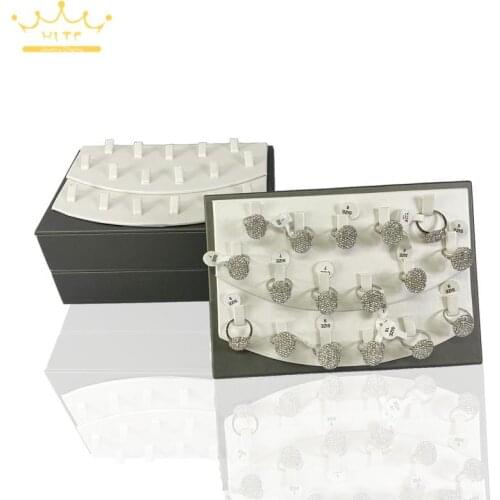 High-End Pu Leather 17-Digit Ring Display Tray Jewelry Counter Ring Display Rack Ring Display Rack