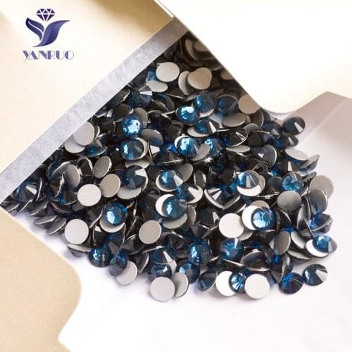YANRUO 2058NoHF SS16 1440Pcs Montana Rhinestones Glass Crystal Non hotfix Painting Rhinestones Crystals For Craft