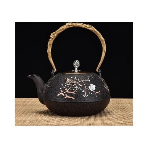 1.2L,1.3L,1.4L Japan Southern Cast Iron Pot Cast iron Tea Pot Boiled Water Iron Tea Kettle Tea Set