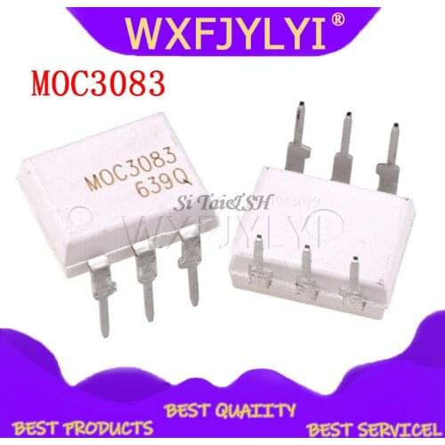 10pcs MOC3083 DIP6 upright photoelectric coupling OPTOISOLATOR 4.17KV TRIAC 6DIP