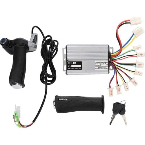 36V 48V 1000W Motor Brushed Speed Controller & Battery Display Throttle Twist Grip with Lock Electric Bicycle Accessories