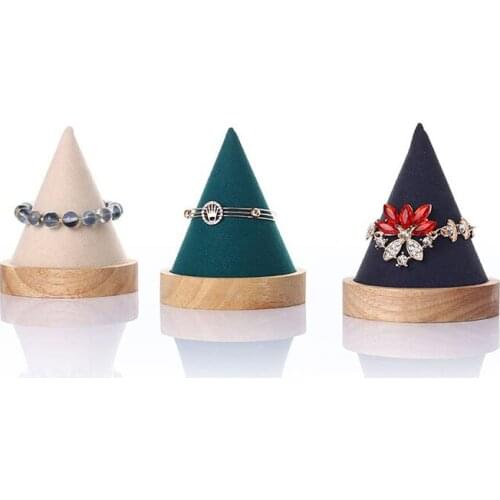 Bamboo Conical Shape Bracelet Display Stand Holder Rack Jewlery Jewelry Organizer